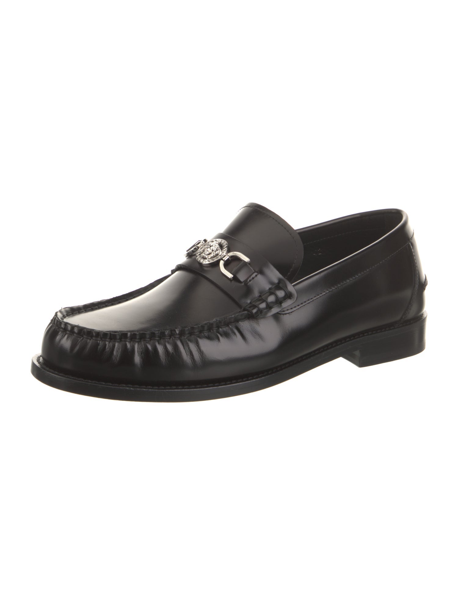 Versace Leather Dress Loafers