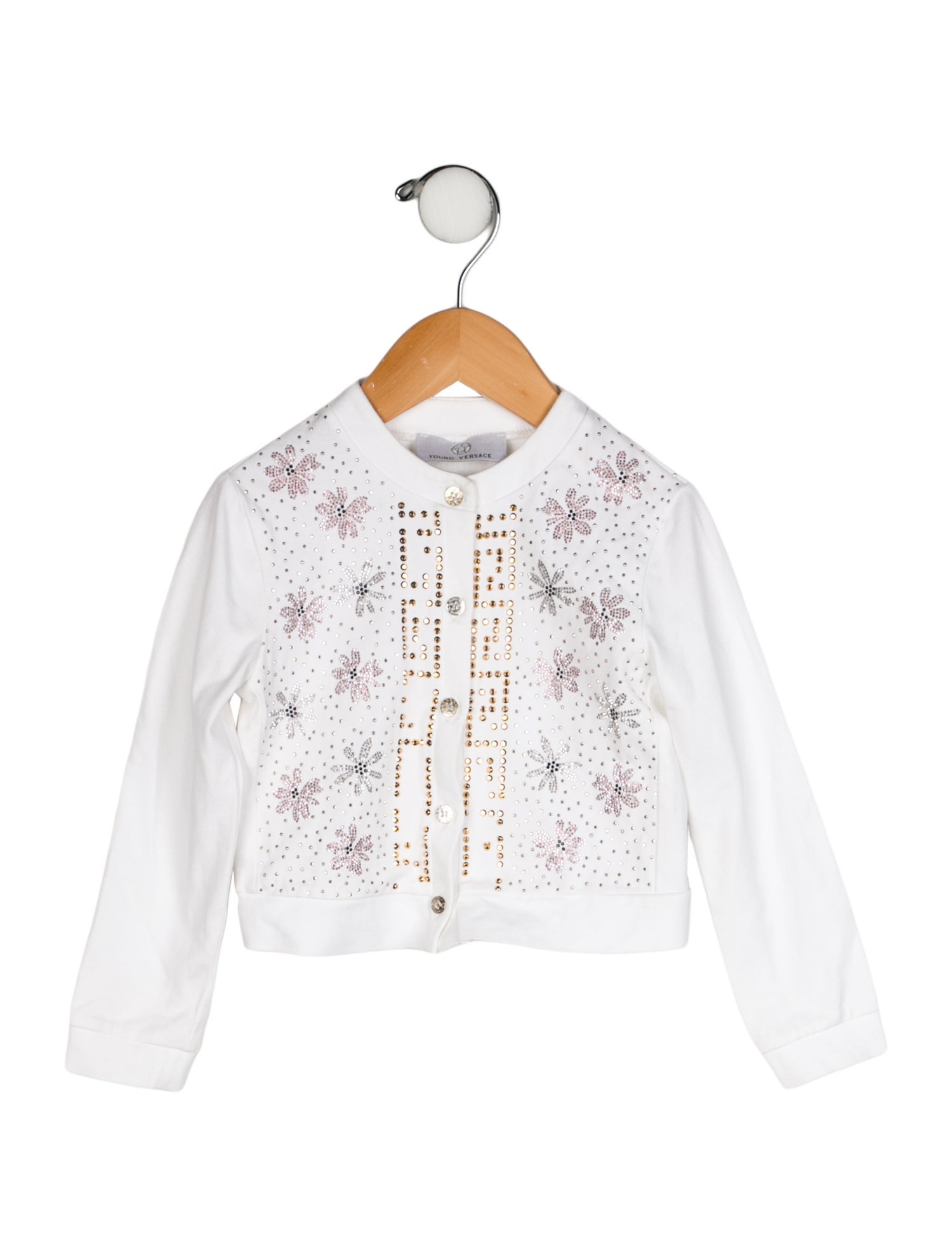 Versace Beaded Long Sleeve Top