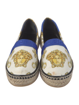 Versace Medusa Insignia Canvas Espadrilles