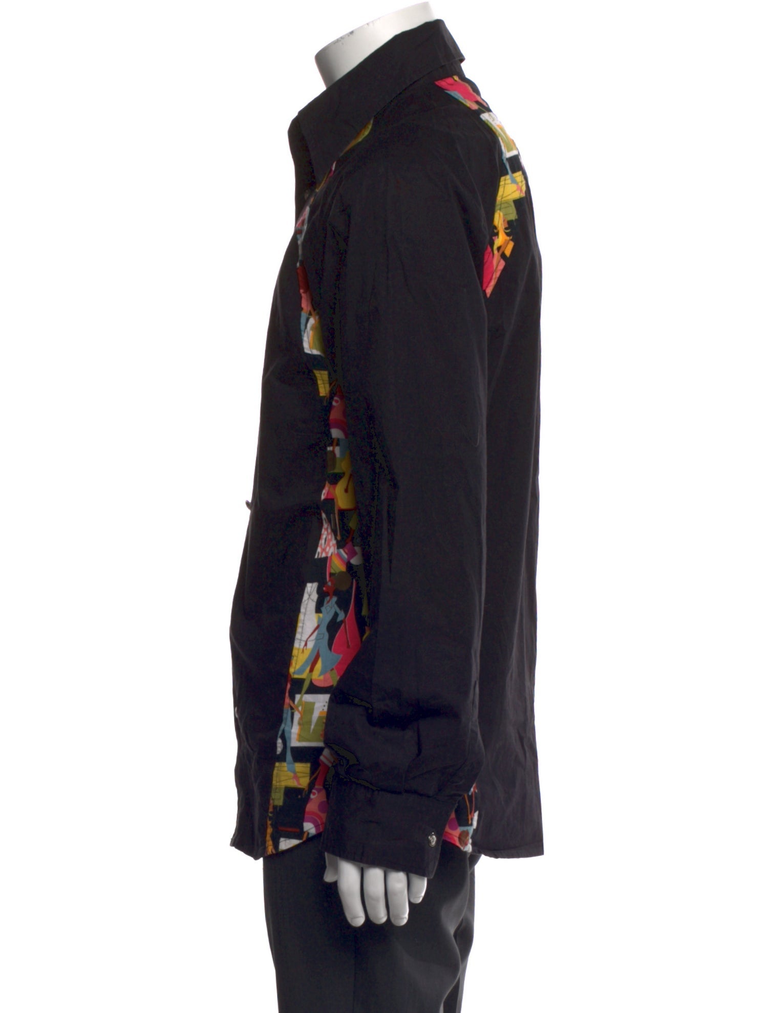 Versace Graphic Print Long Sleeve Dress Shirt