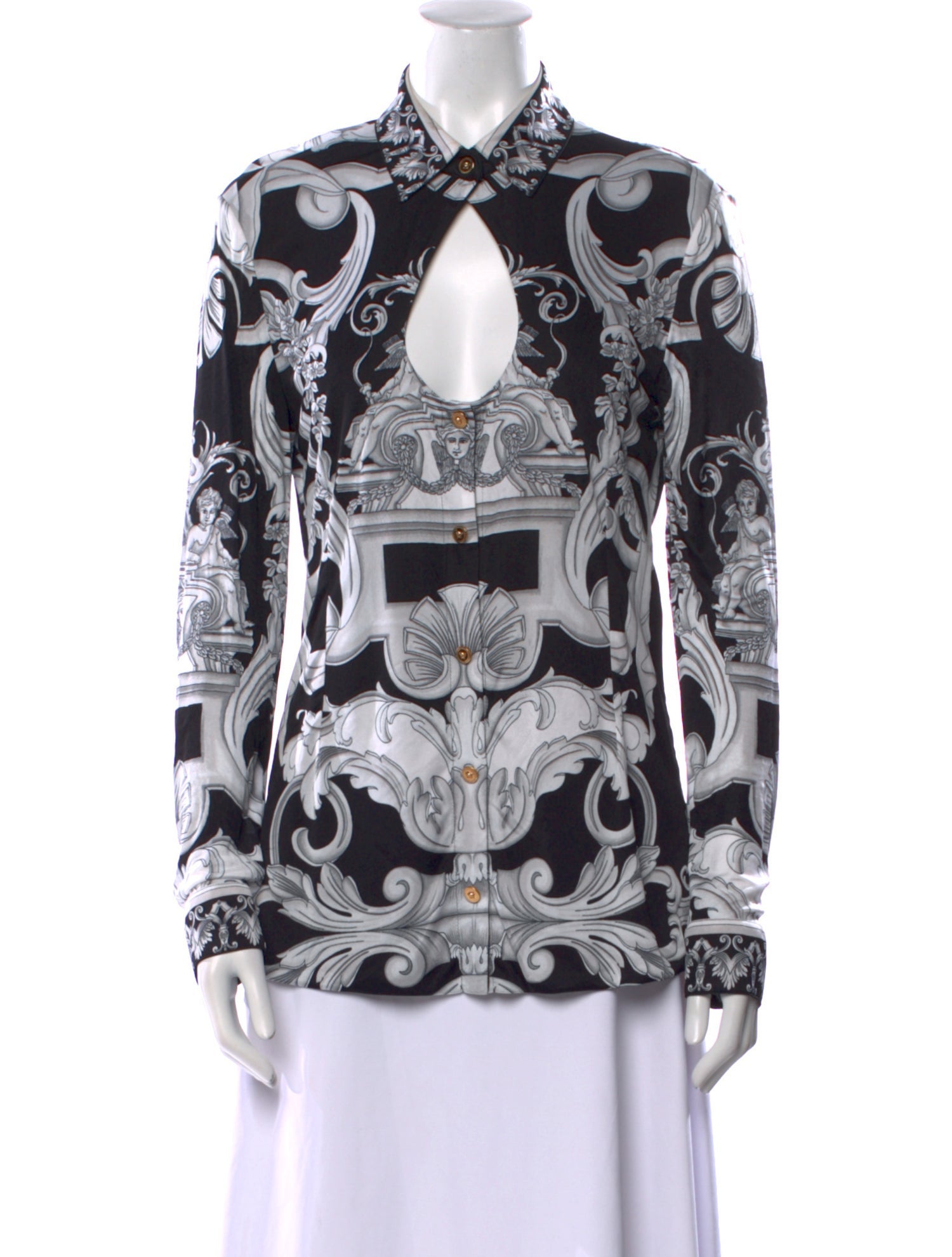 Versace Printed Long Sleeve Tunic