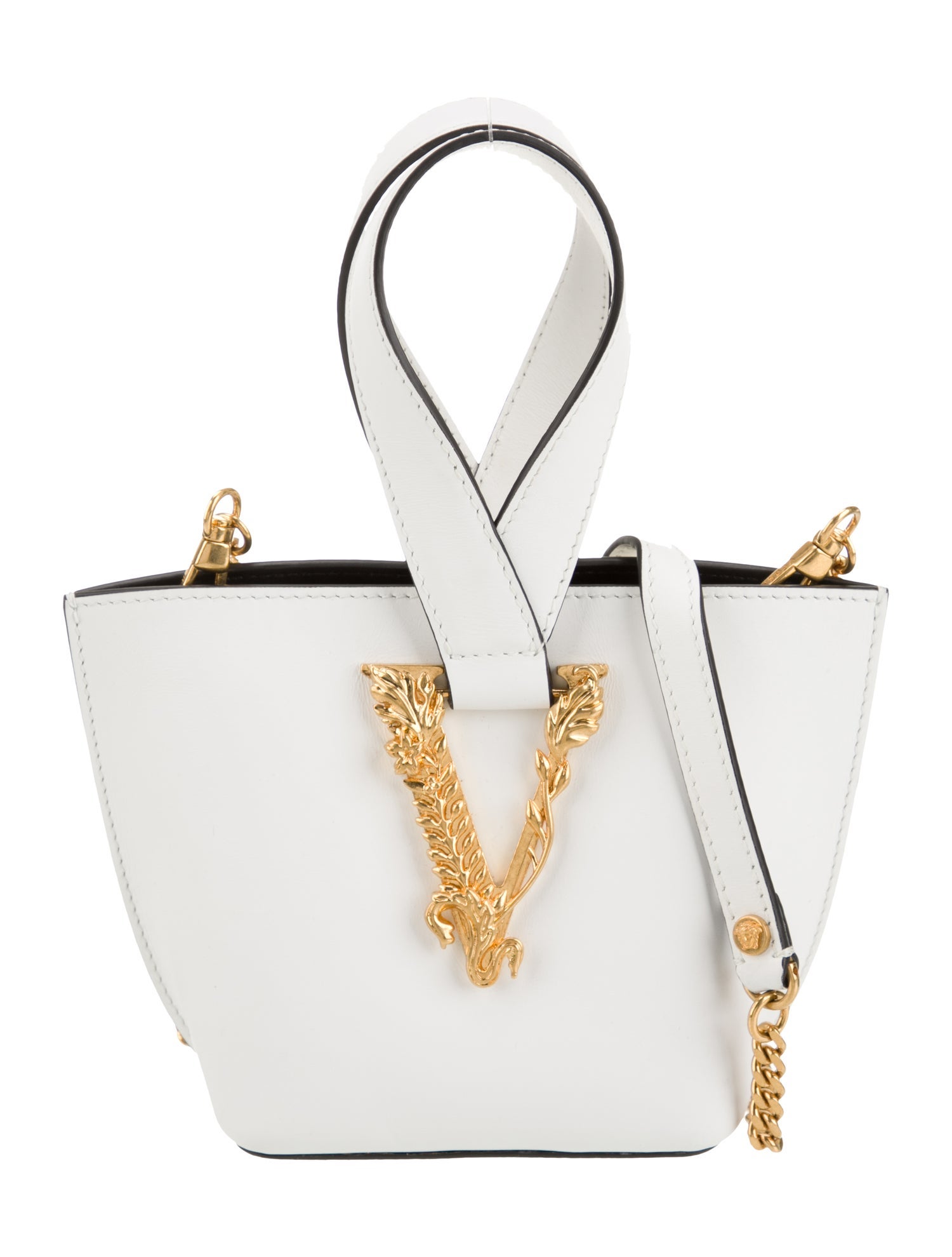 Versace Leather Top Handle Bag