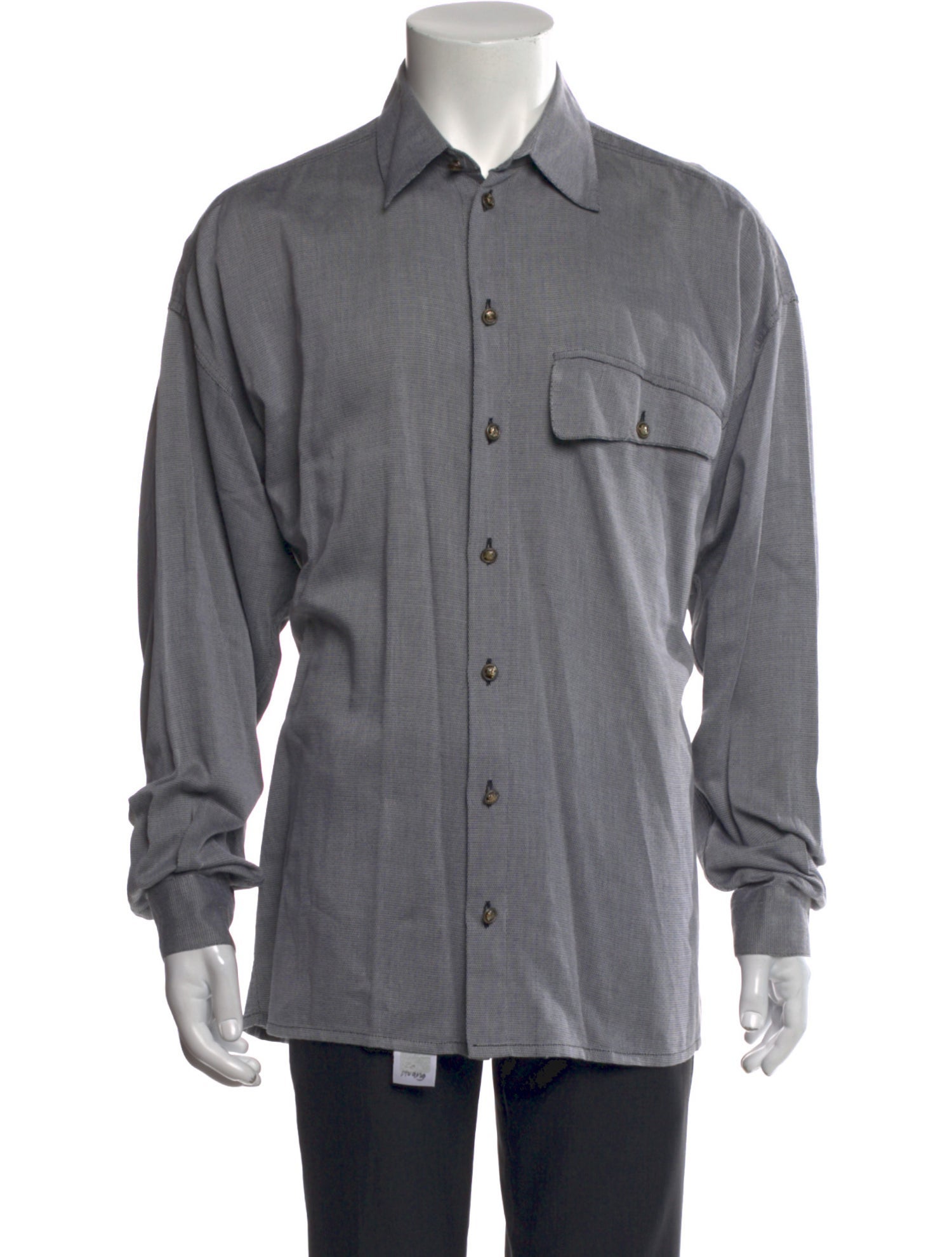 Versace Medusa Insignia Long Sleeve Dress Shirt