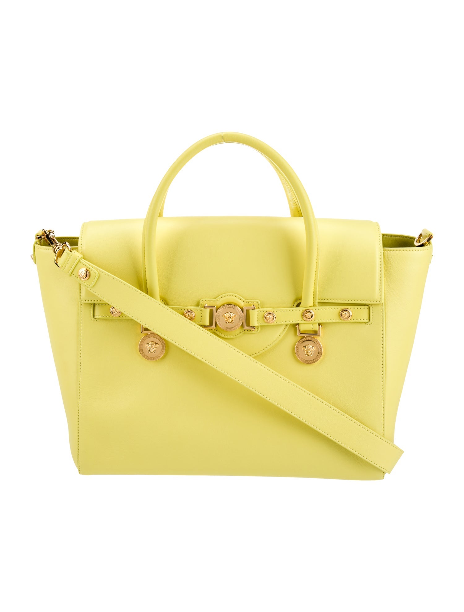 Versace Leather Top Handle Bag