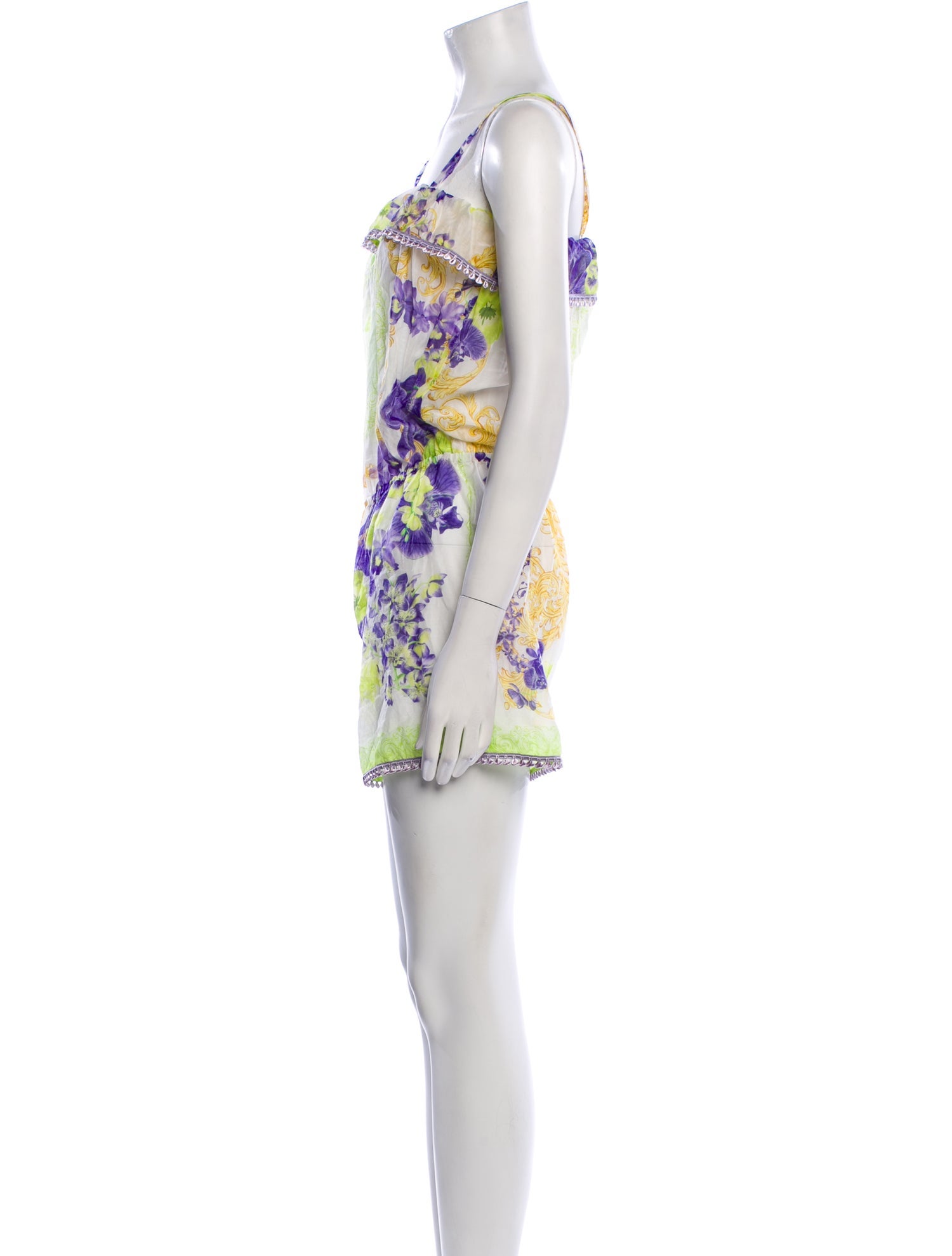 Versace Printed Square Neckline Romper w/ Tags