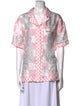 Versace Silk Printed Button-Up Top