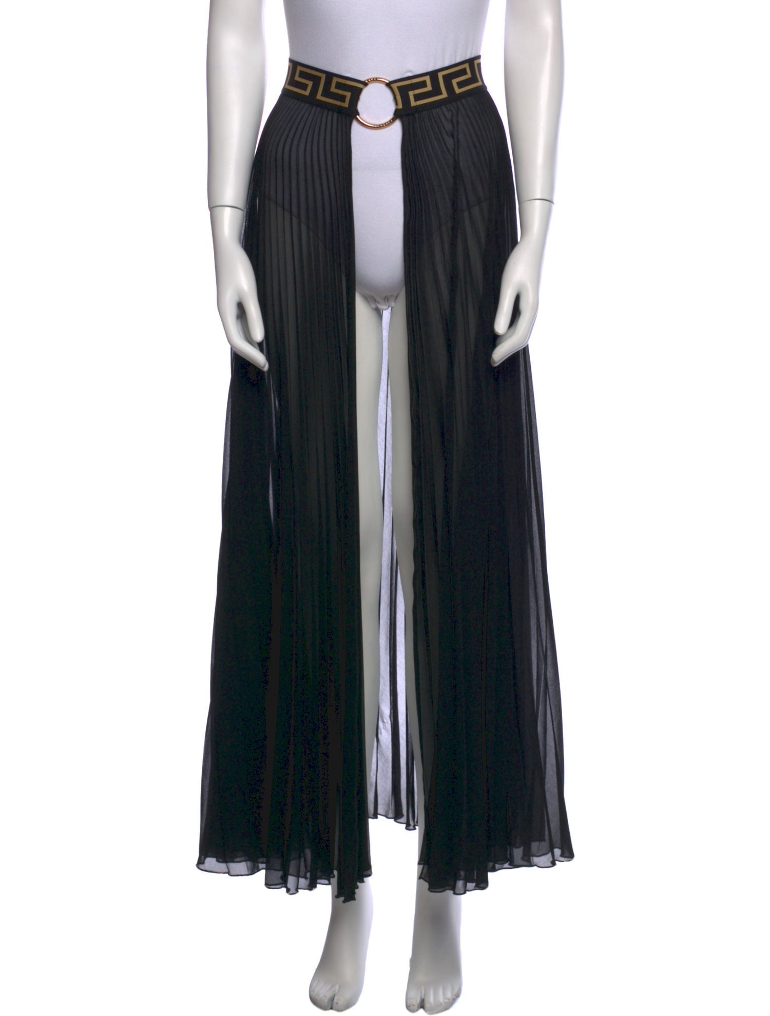 Versace Cutout Accent Midi Length Skirt