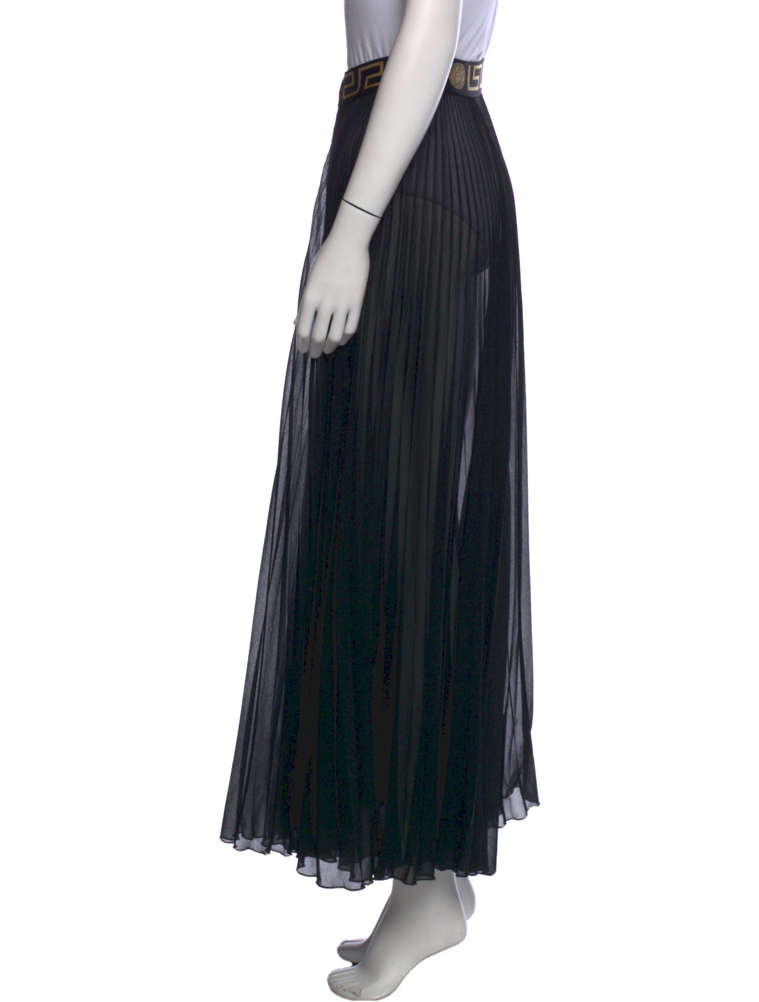 Versace Cutout Accent Midi Length Skirt