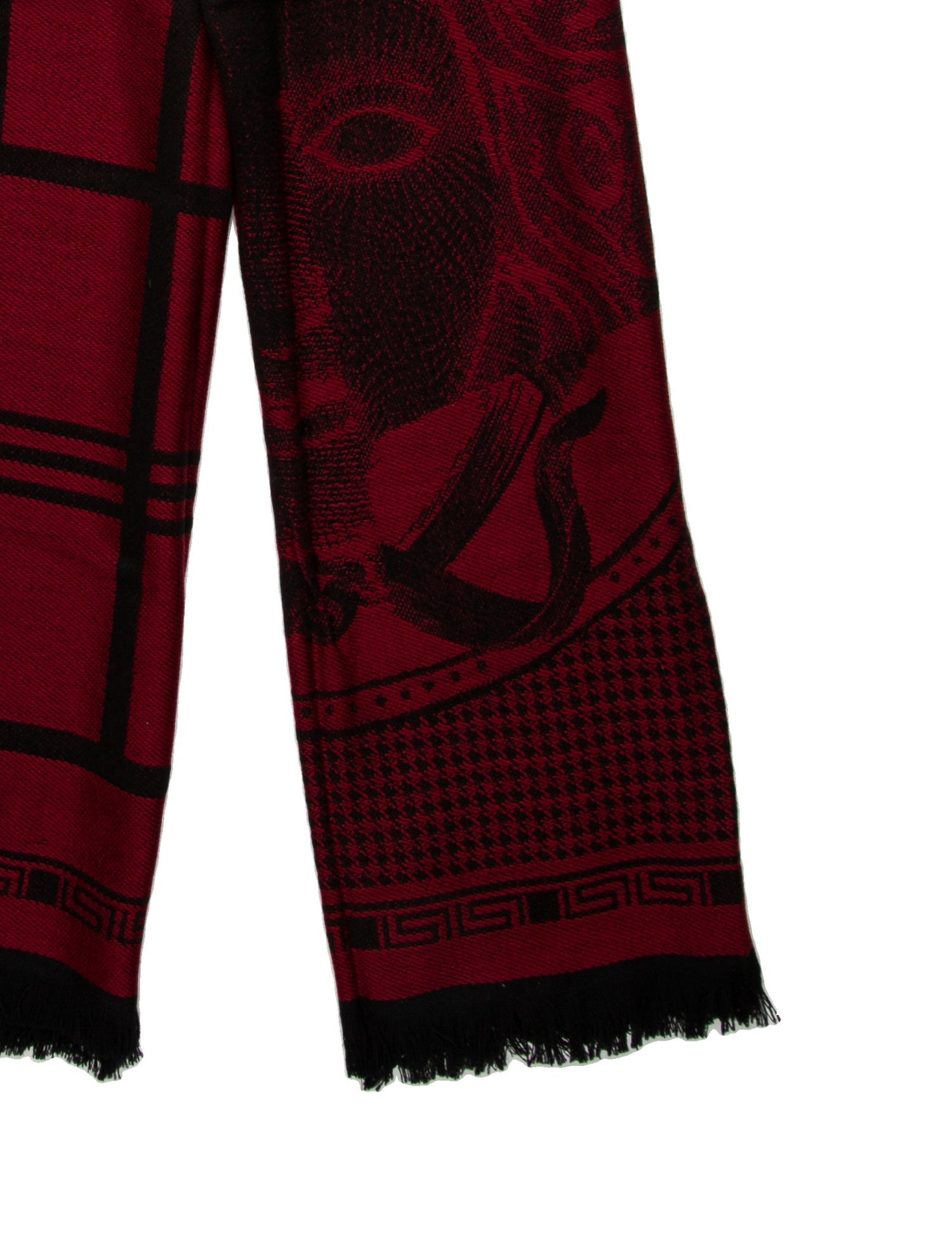 Versace Wool Printed Scarf w/ Tags