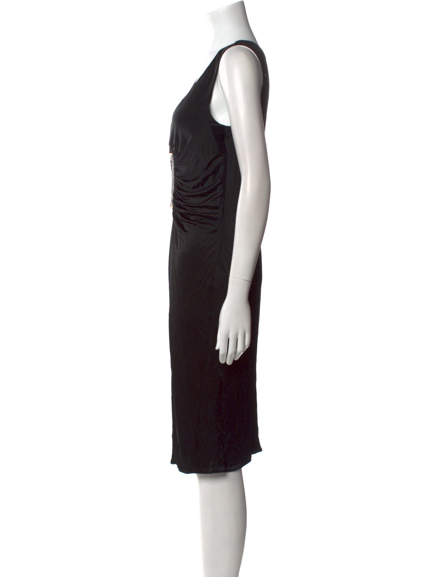 Versace V-Neck Knee-Length Dress