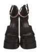 Versace Satin Crystal Embellishments Sandals