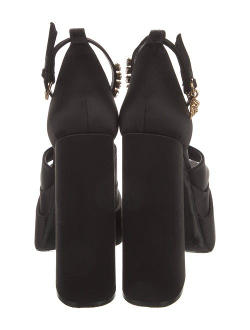 Versace Satin Crystal Embellishments Sandals