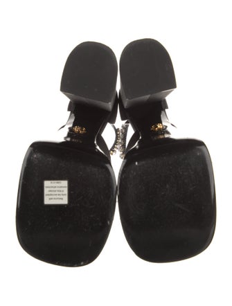 Versace Satin Crystal Embellishments Sandals