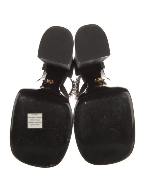 Versace Satin Crystal Embellishments Sandals