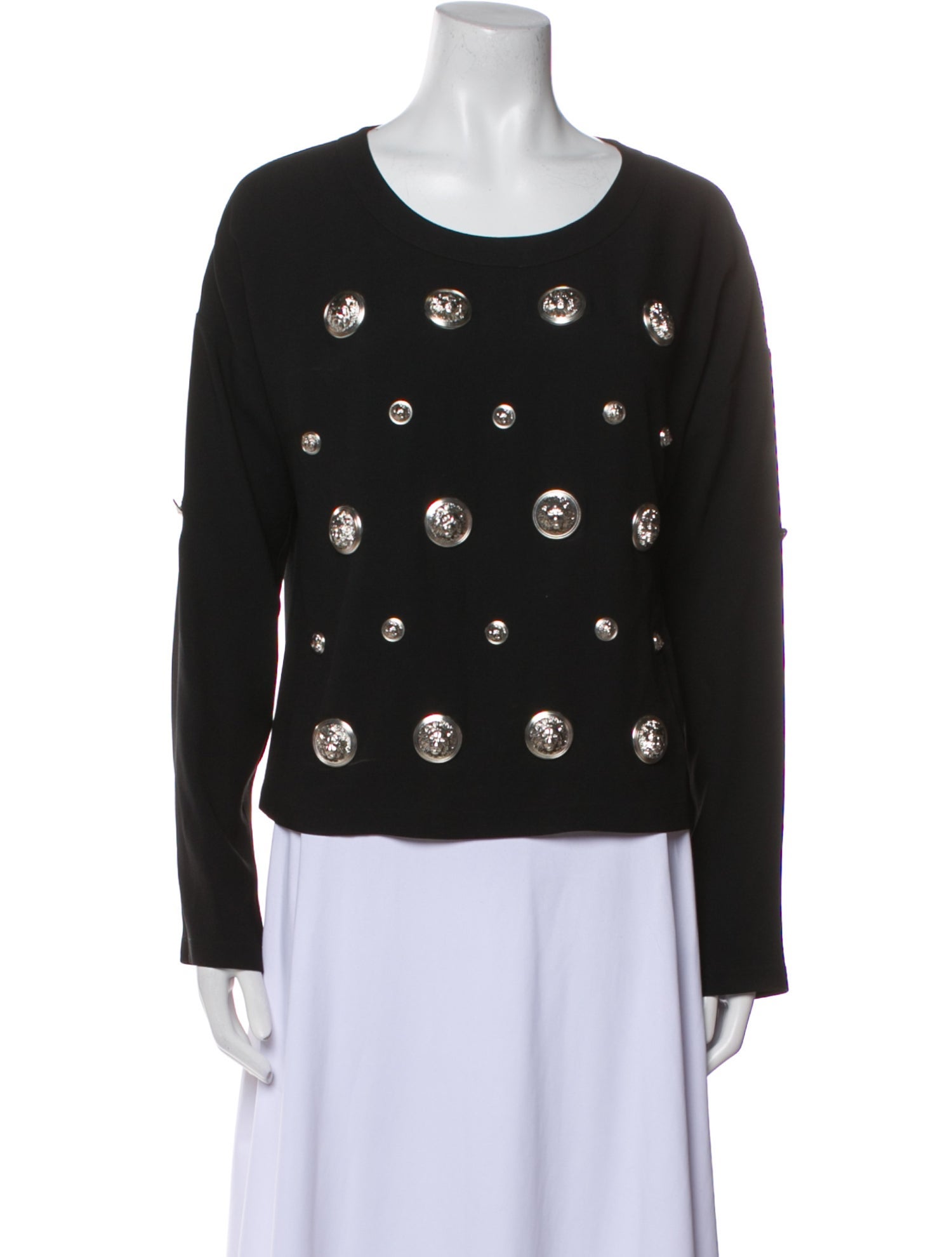 Versus Versace Graphic Print Scoop Neck Sweatshirt