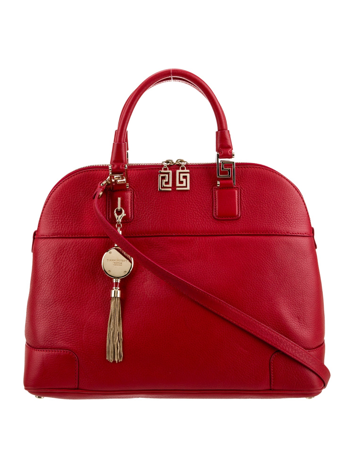 Versace Leather Top Handle Bag