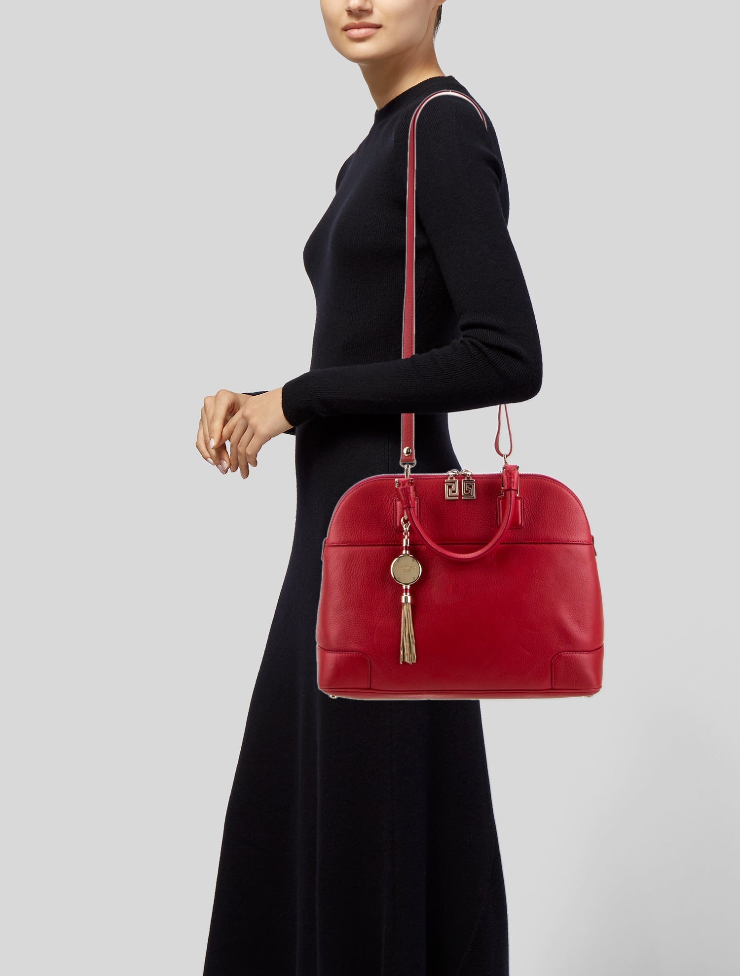 Versace Leather Top Handle Bag