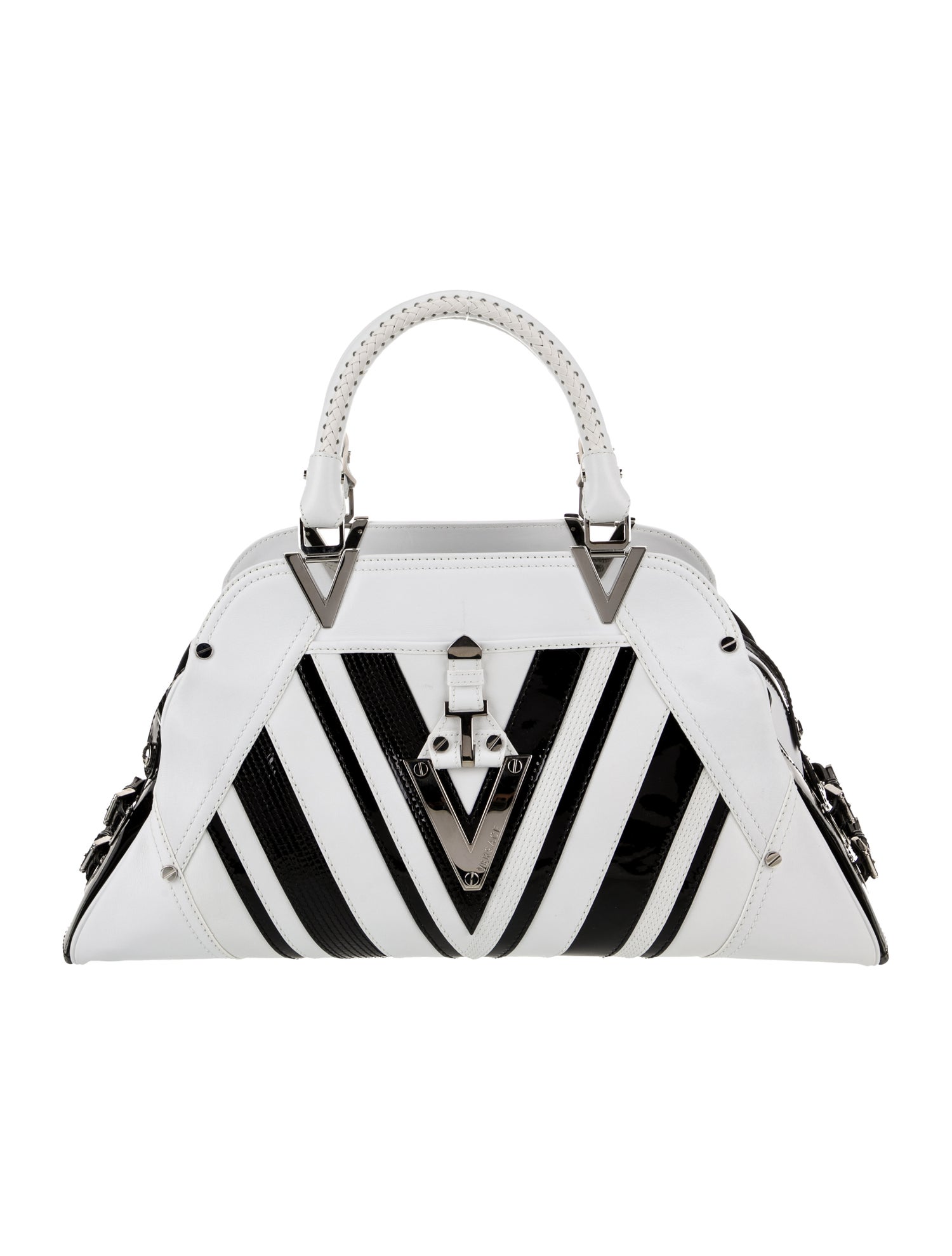 Versace Leather Top Handle Bag