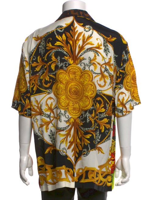 Versace Floral Print Short Sleeve Shirt