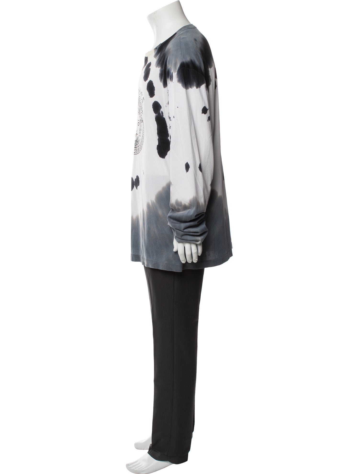 Versace Printed Scoop Neck Henley