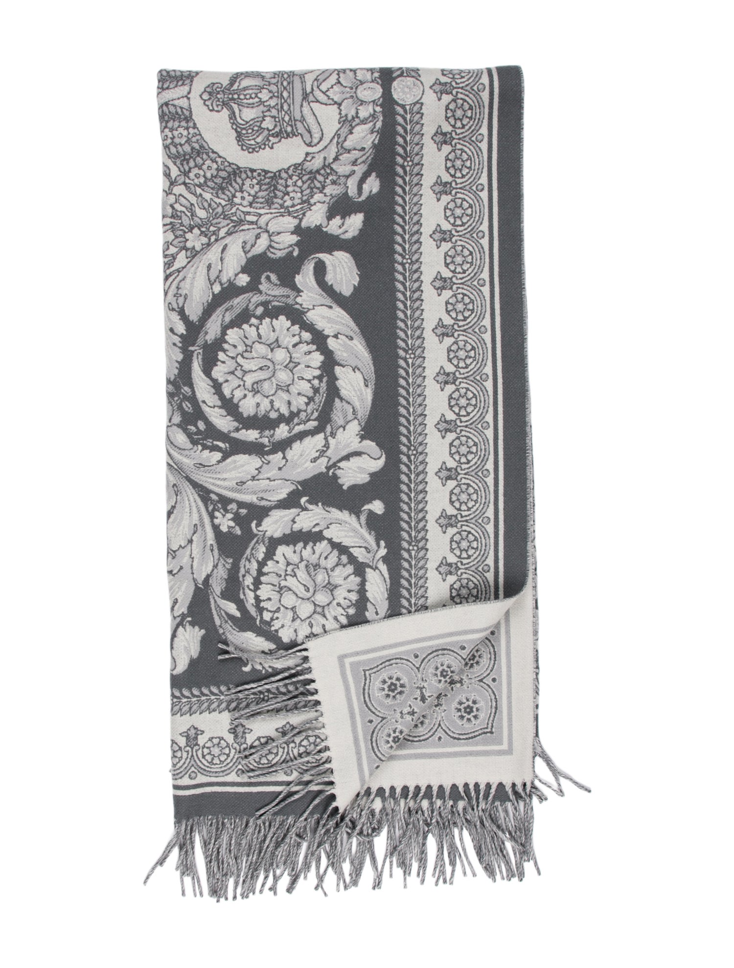 Versace Wool Crete de Fleur Throw Blanket w/ Tags