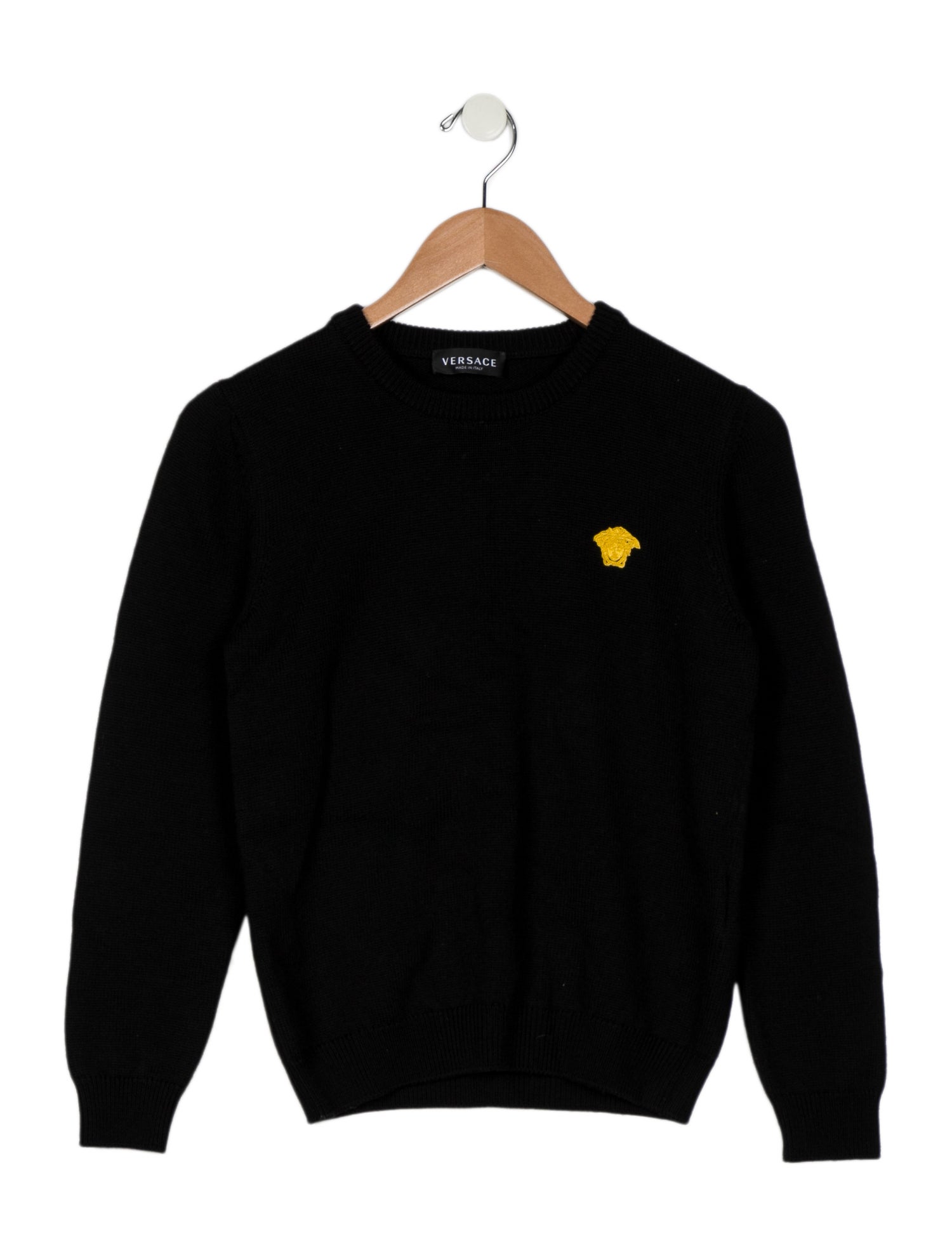 Versace kid boys' black and yellow sweater