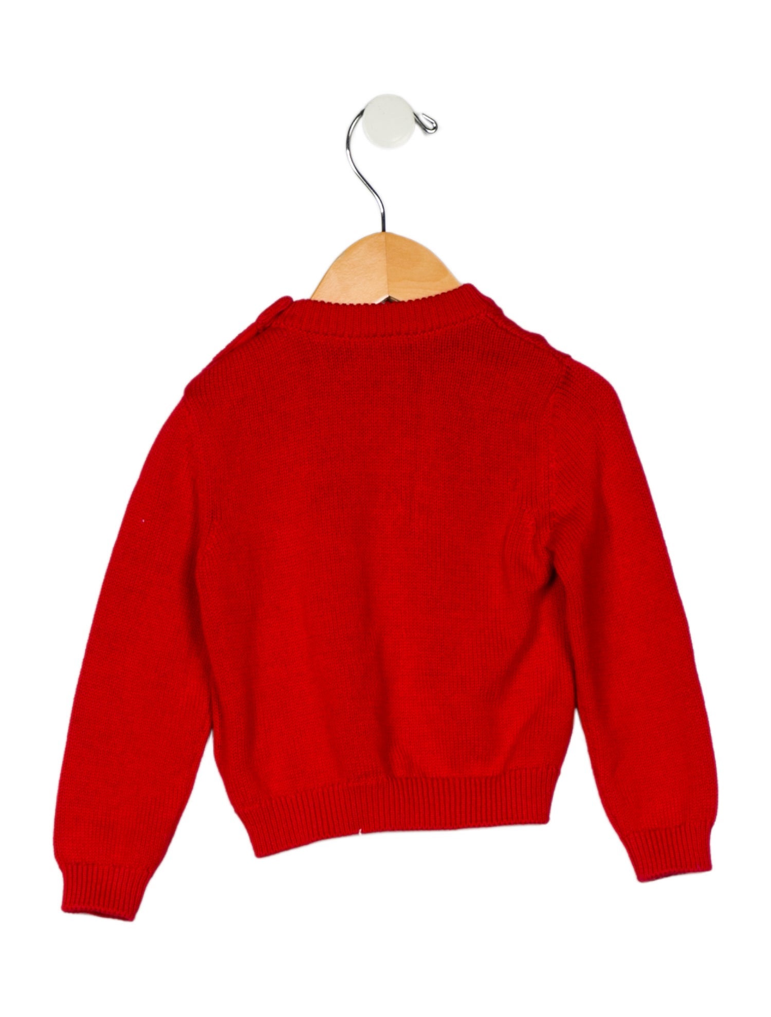 Versace infant girls' red and black sweater