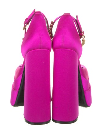 Versace Medusa Insignia Satin D'Orsay Pumps