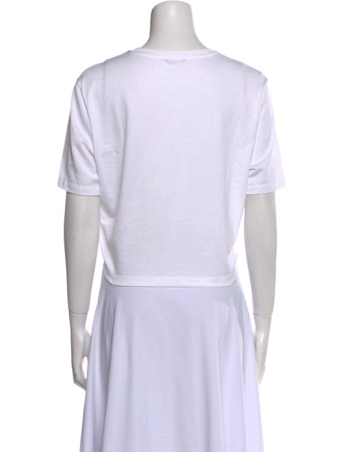 Versace Graphic Print Crew Neck Crop Top