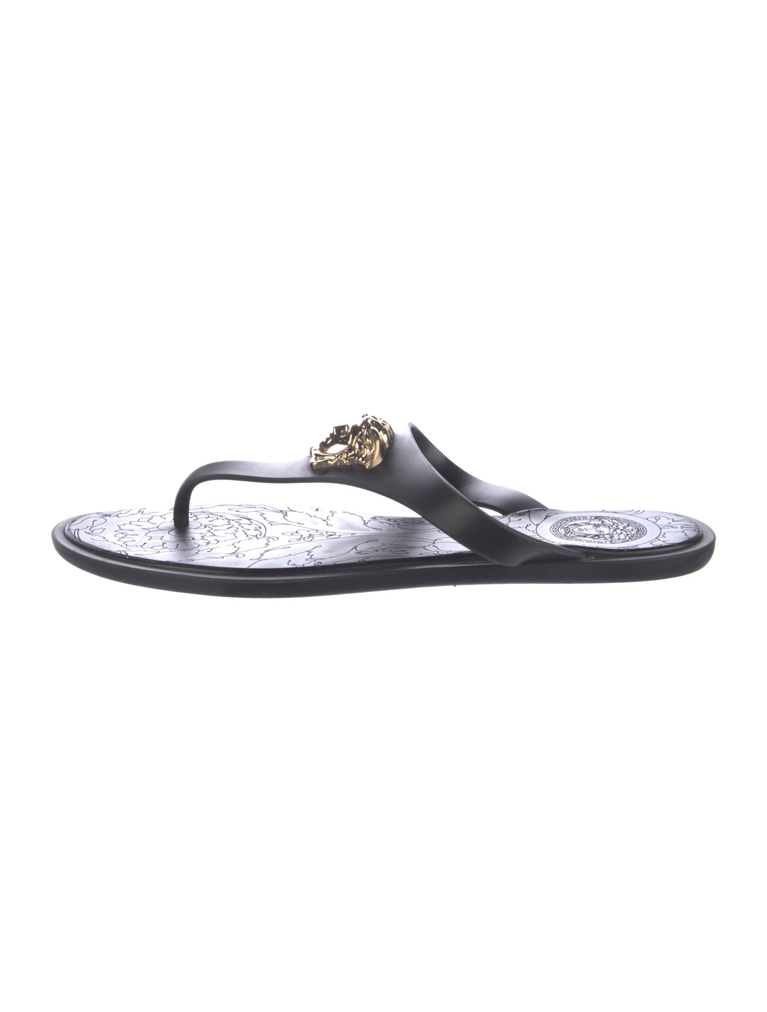 Versace Medusa Insignia Rubber Flip Flops