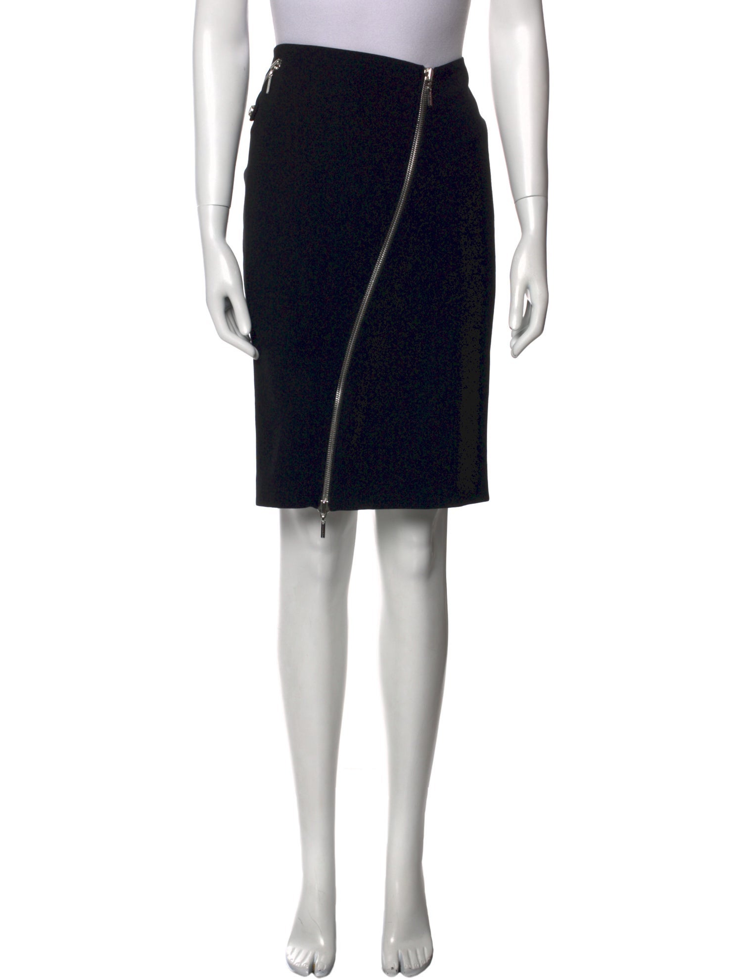 Versace Lace Trim Embellishment Knee-Length Skirt