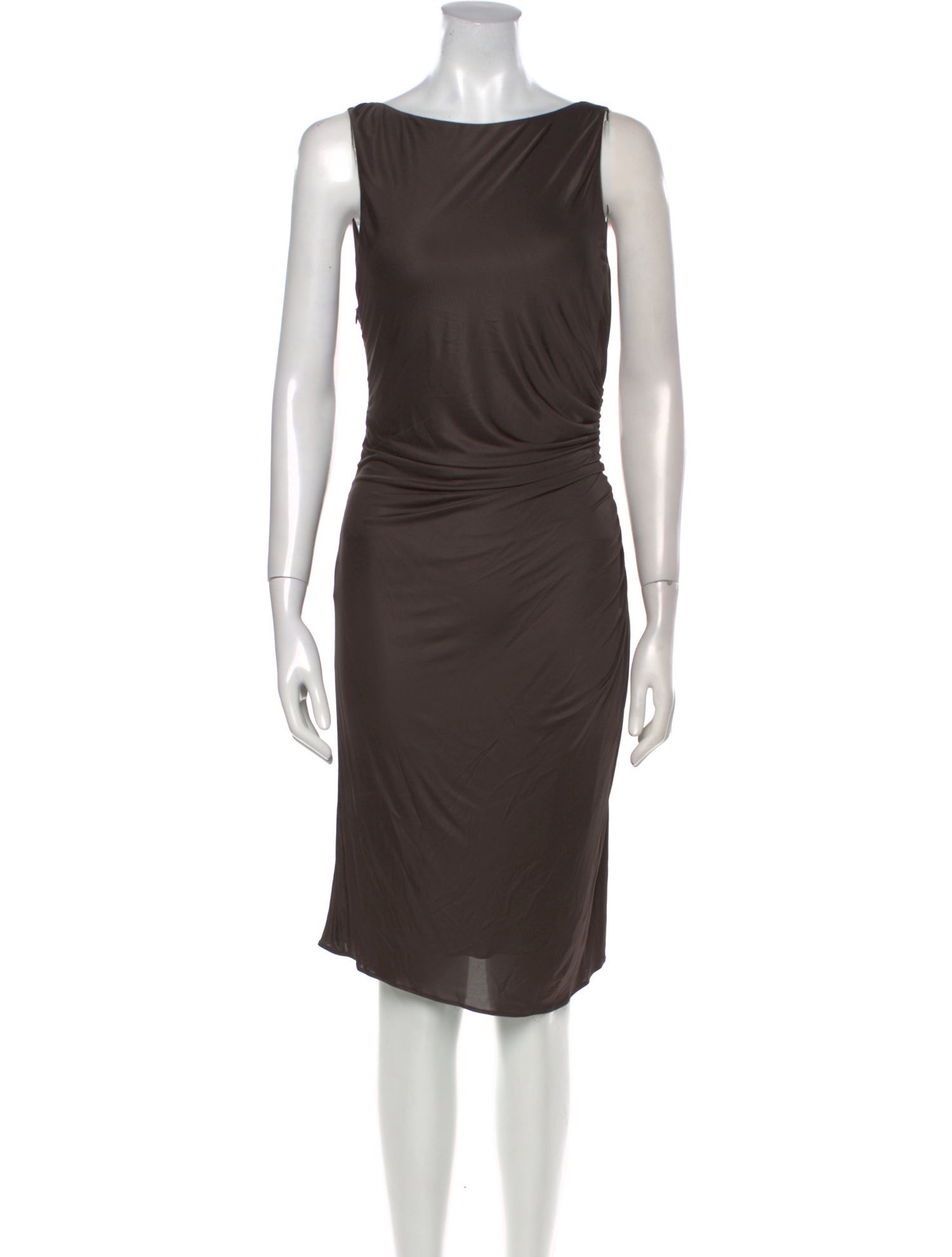 Versace Bateau Neckline Midi Length Dress