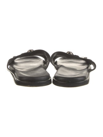 Versace Leather Studded Accents Slides