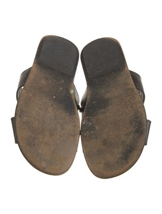 Versace Leather Studded Accents Slides