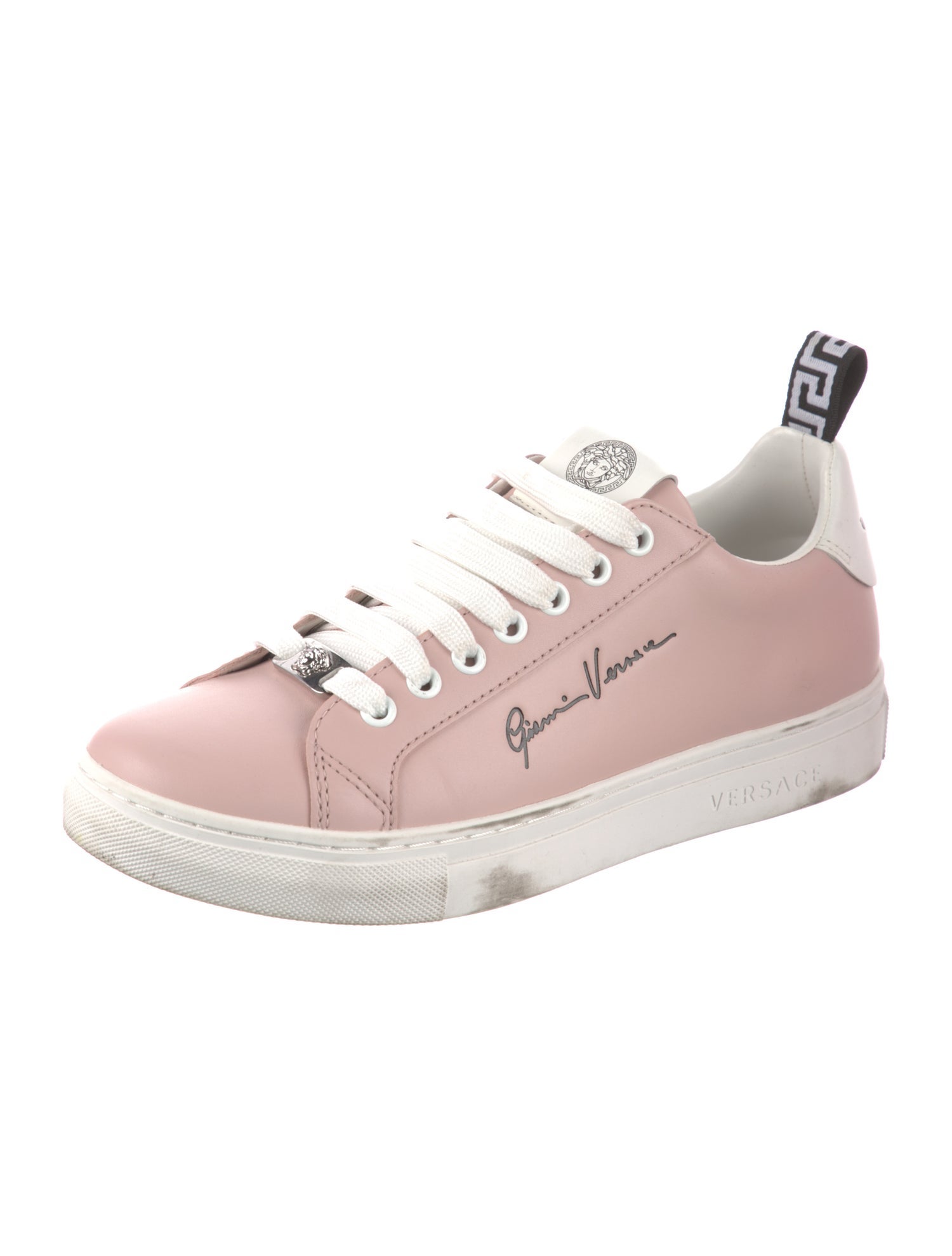 Versace Medusa Insignia Leather Sneakers