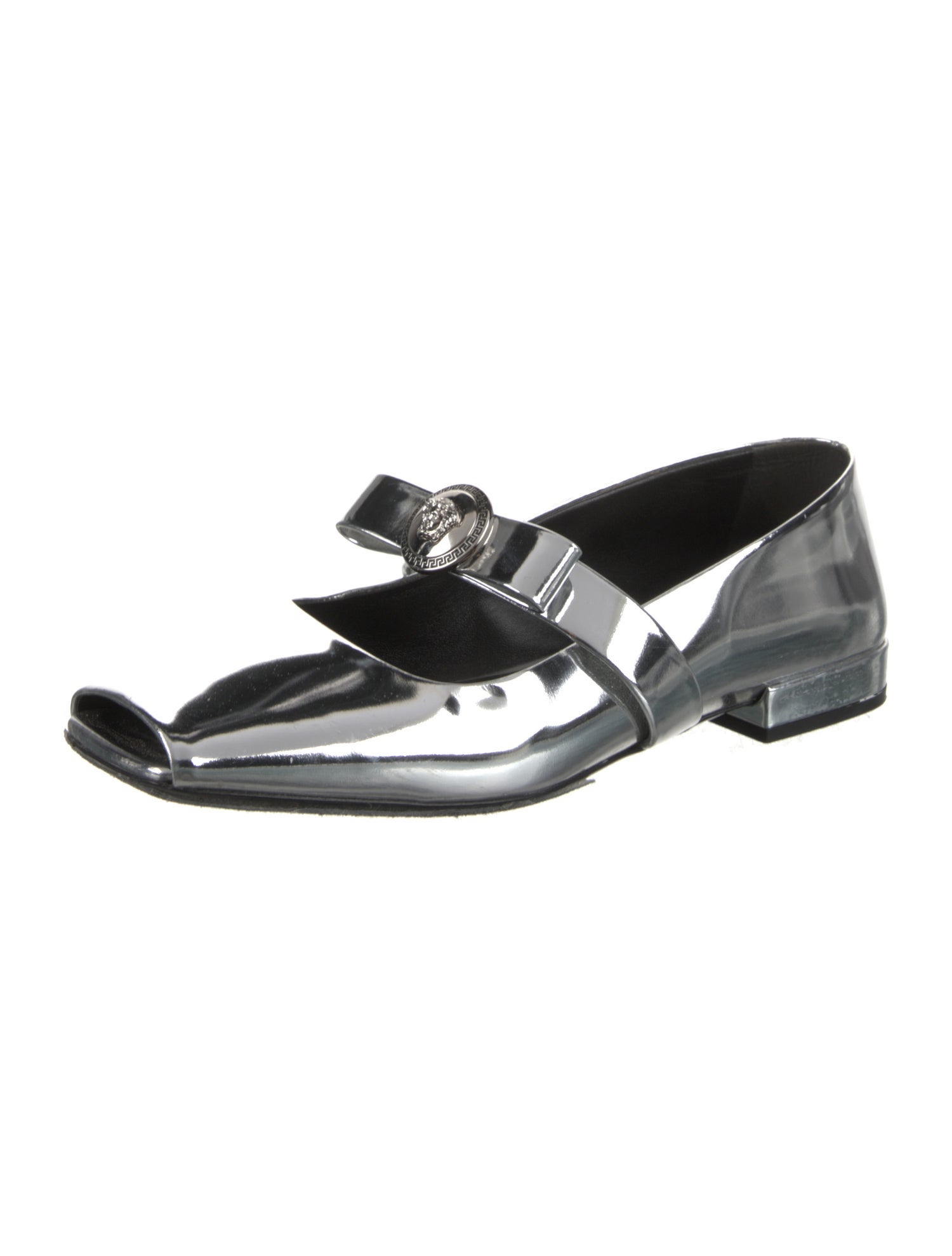 Versace Patent Leather Mary Jane Flats