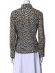 Versace Silk Animal Print Button-Up Top