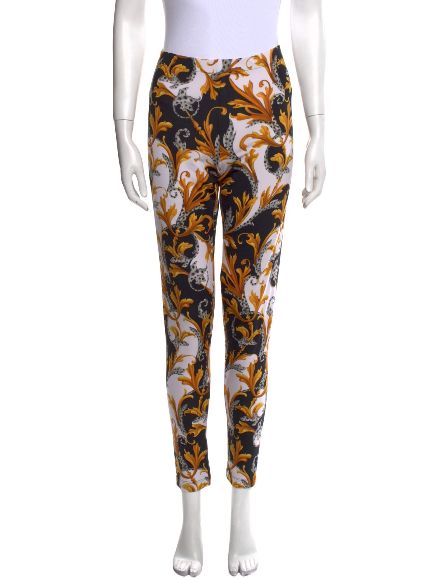 Versace Printed Skinny Leg Pants