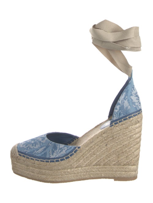 Versace Canvas Printed D'Orsay Pumps