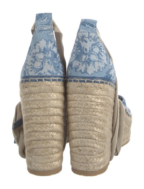 Versace Canvas Printed D'Orsay Pumps