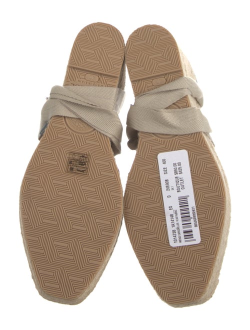 Versace Canvas Printed D'Orsay Pumps