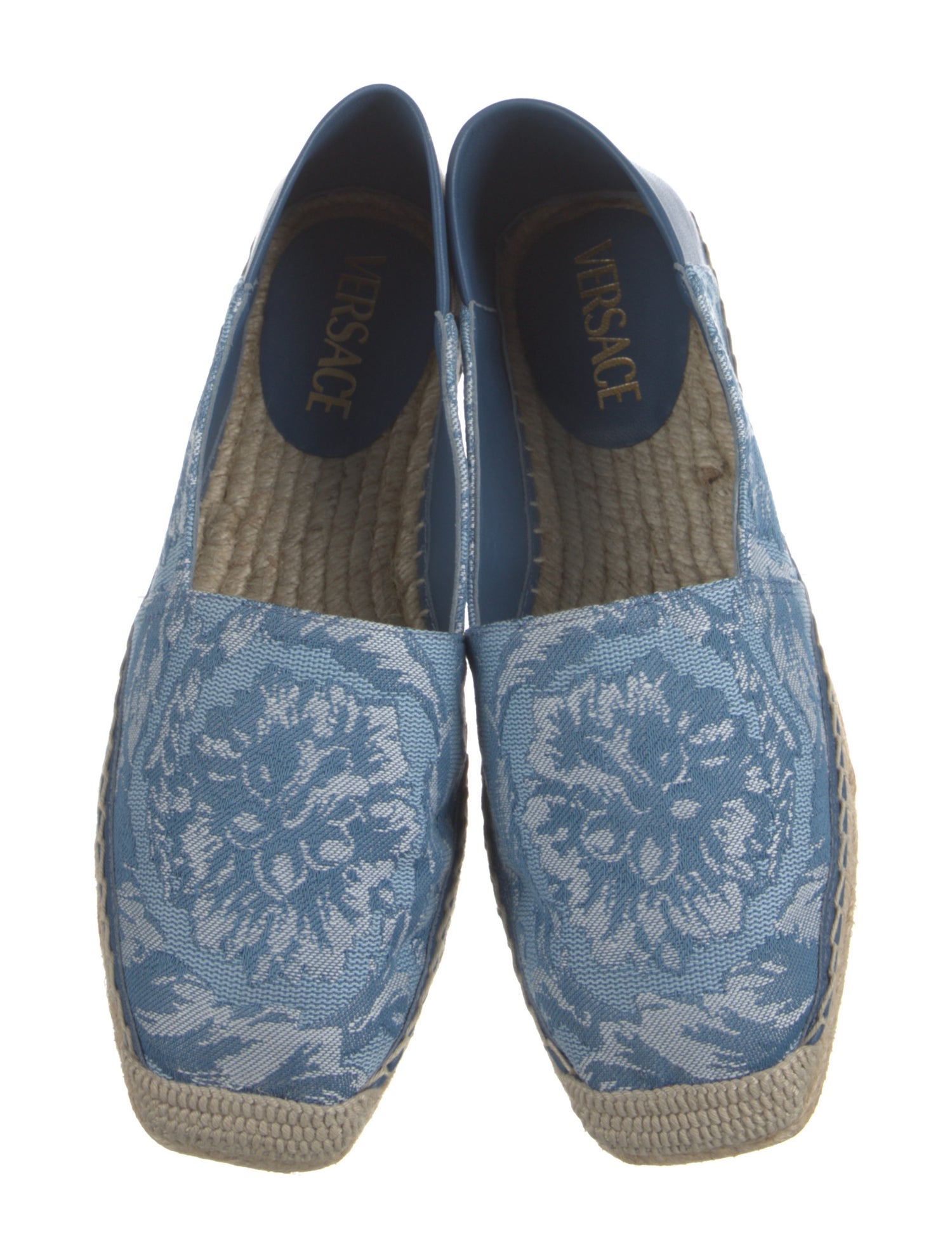 Versace Denim Printed Espadrilles