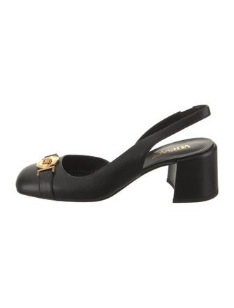 Versace Leather Slingback Pumps