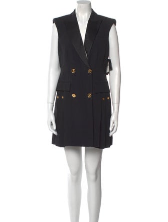 Versace V-Neck Mini Dress