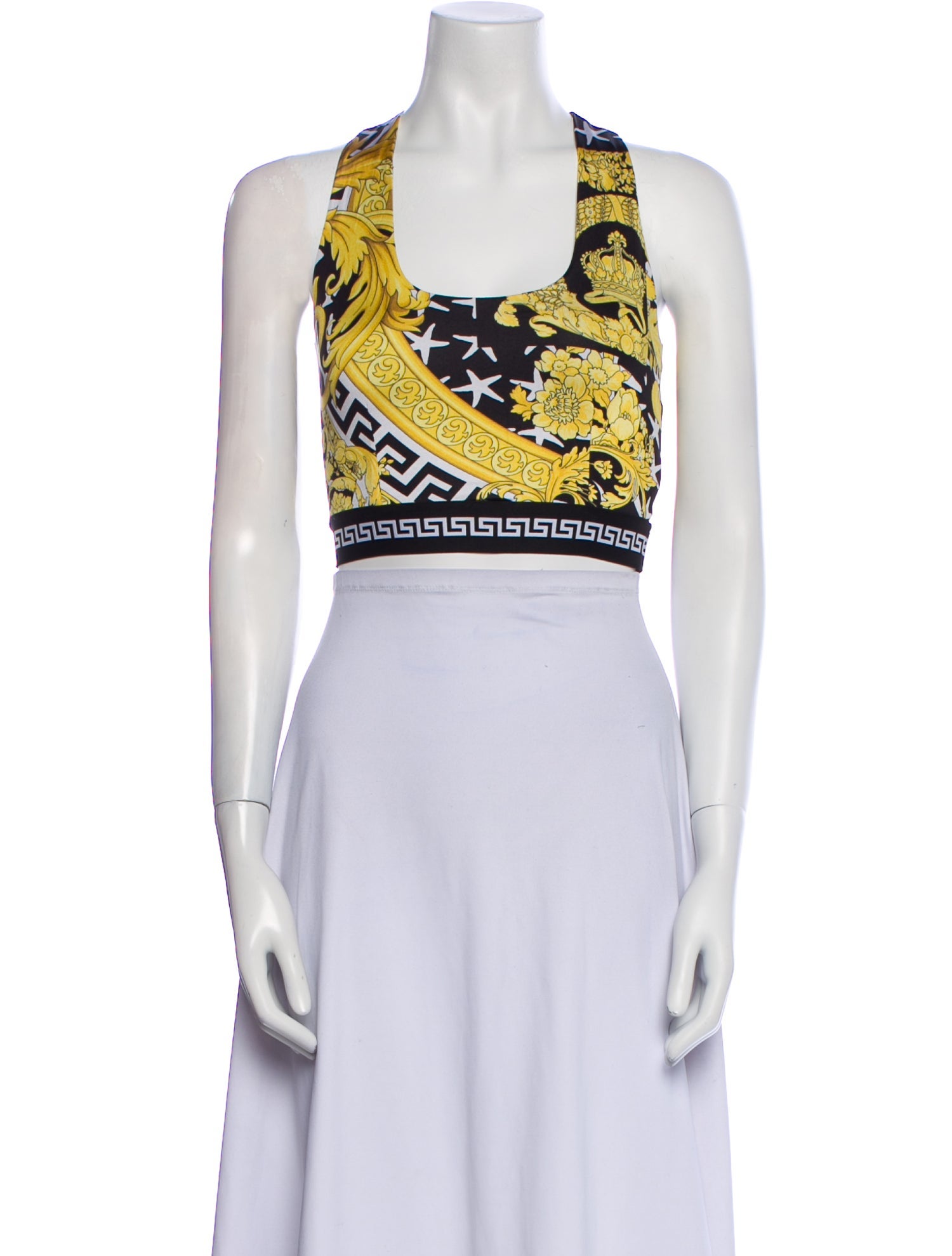 Versace Nylon Printed Crop Top
