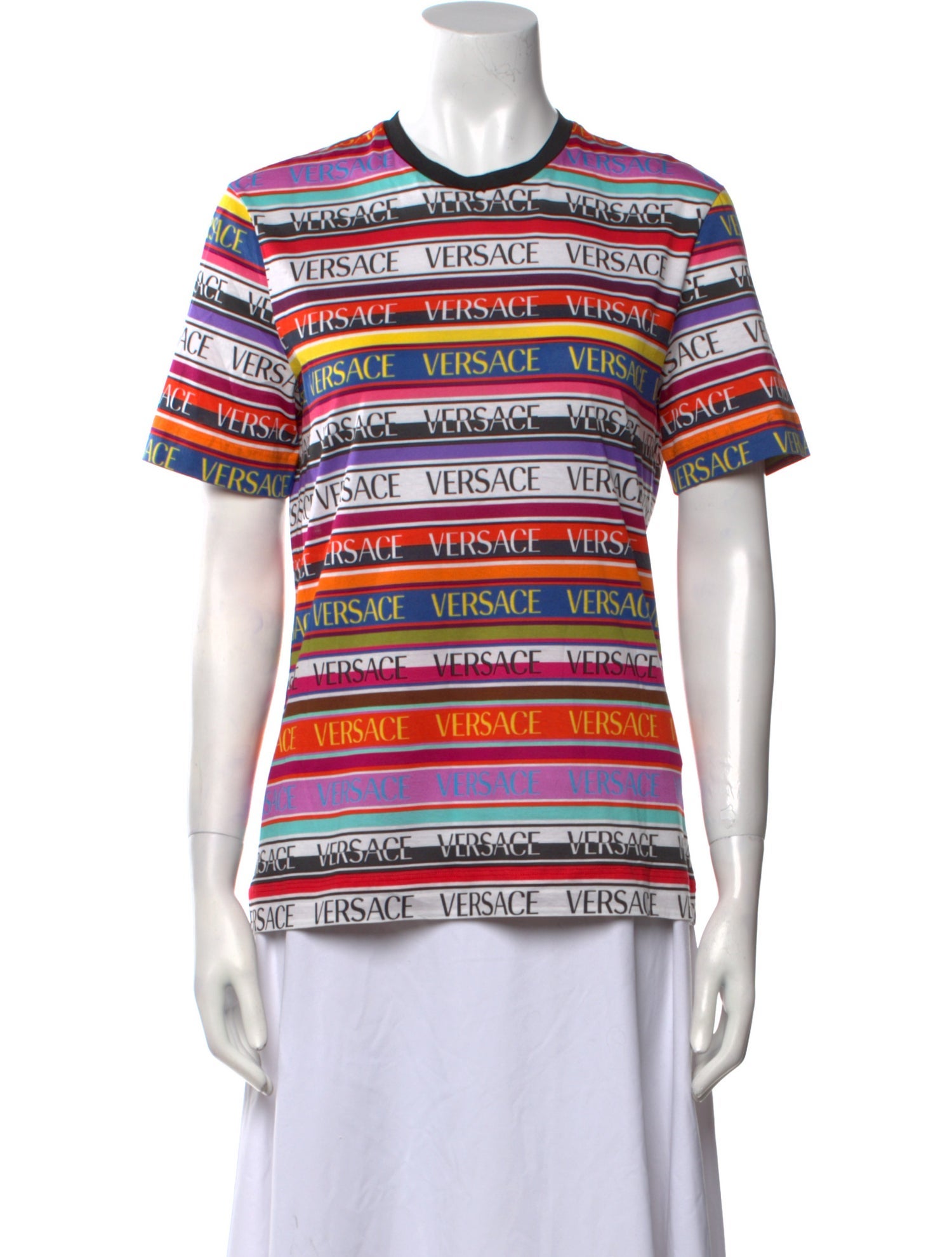 Versace Printed Crew Neck T-Shirt w/ Tags