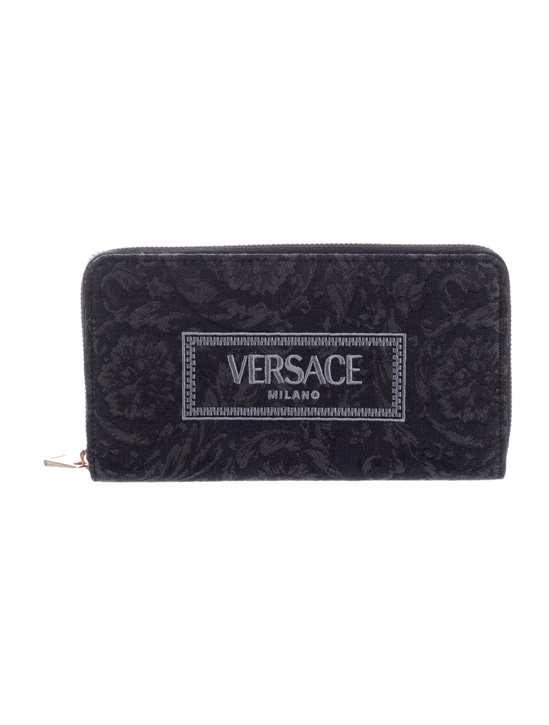 Versace Canvas Printed Continental Wallet