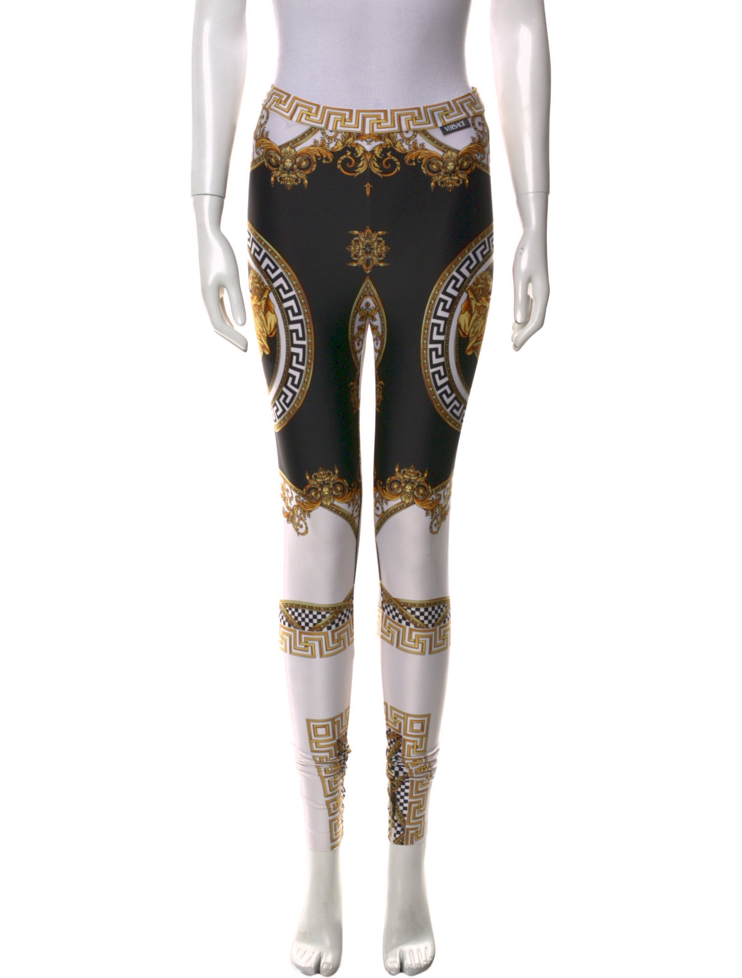 Versace Graphic Print Skinny Leg Pants