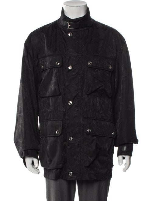 Versace Plaid Print Utility Jacket