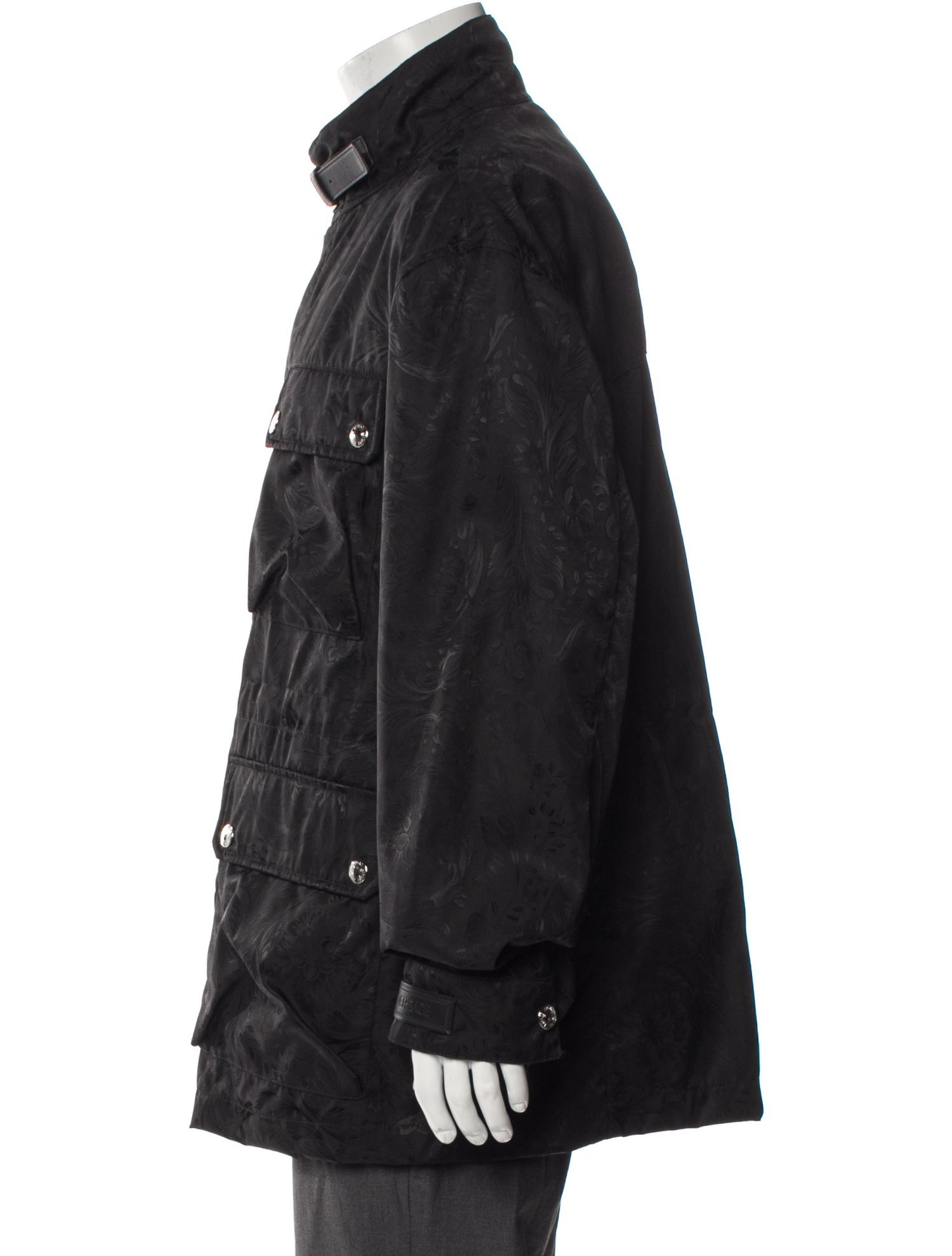 Versace Plaid Print Utility Jacket